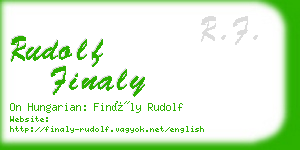 rudolf finaly business card
